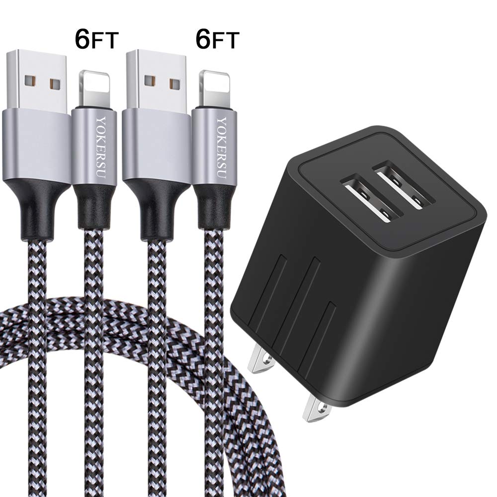iPhone Charging Cable Nylon Braided (2 Pack)